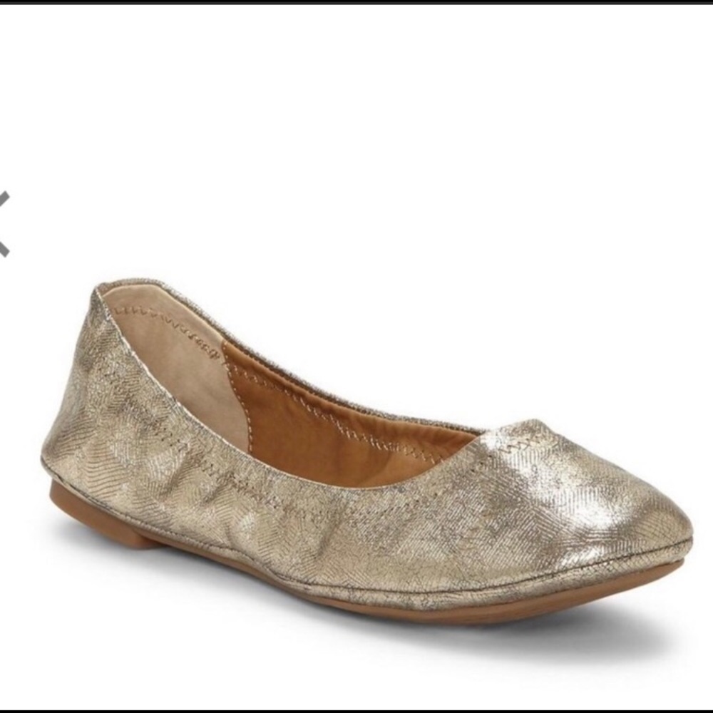 Lucky Brand Emmie Ballet Flats in Metallic Gold 7